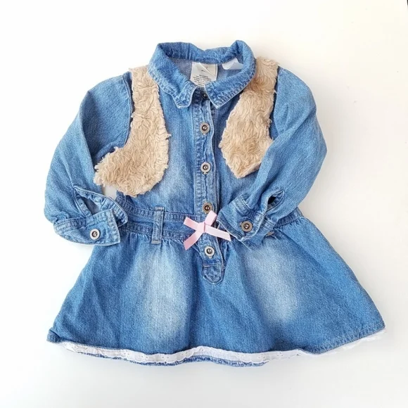 Route 66 | Dresses | Baby Distressed Jean Dress Size 2 Months | Poshmark